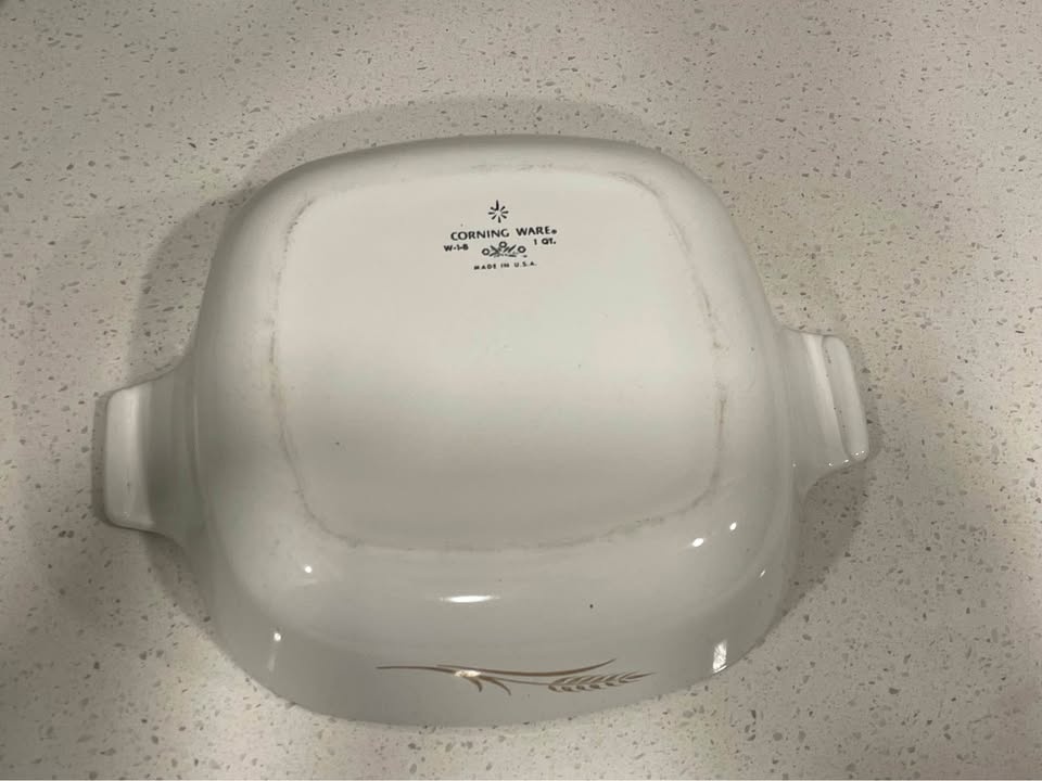 🥕 Golden Wheat Corningware Casserole Dish W-1-B 1 QT - photo 4