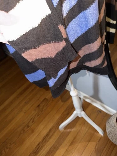 NIC+ZOE Black and Blue Crewneck Sweater Size XL - photo 4