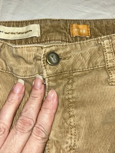 Pilcro and the Letterpress Tan Corduroy Pants Size 29 - photo 5
