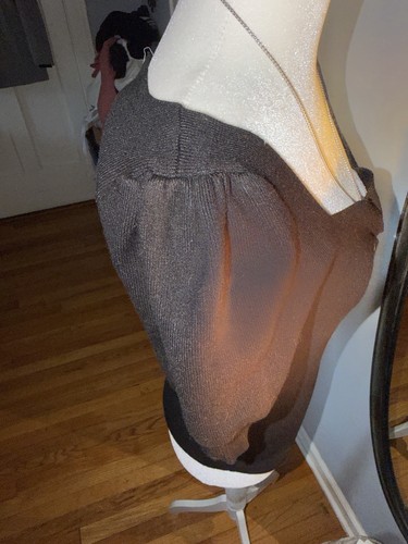 Anthropologie Black Puff Sleeve Blouse Size S - photo 3