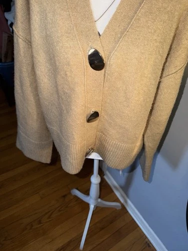 June Hudson Cozy Tan Button-Up Women's Sweater - photo 4