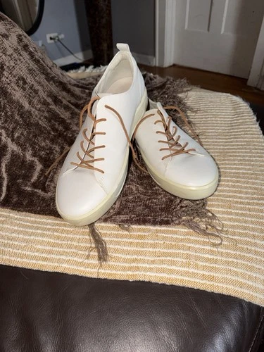 Ecco Men's Cream Leather Sneakers Size 13 - photo 2