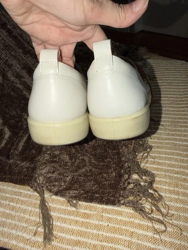 Ecco Men's Cream Leather Sneakers Size 13 - photo 3