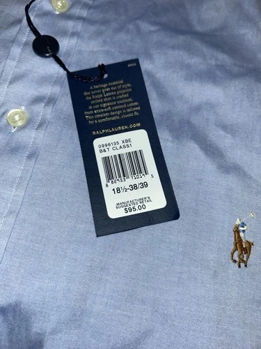 Ralph Lauren Men's Light Blue Button Down Shirt Size 18 1/2-38/3 - photo 3
