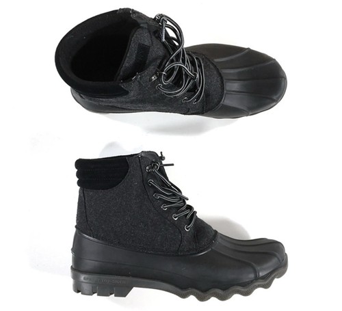 Sperry Gray and Black Duck Boots Men