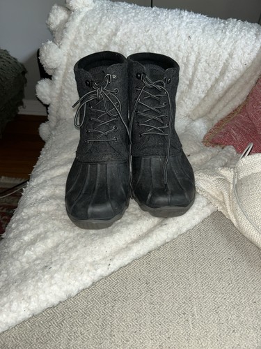 Sperry Gray and Black Duck Boots Men - photo 4