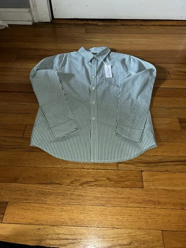 Janie and Jack Green Striped Kids Casual Bottoms Size 14 100% Co - photo 2