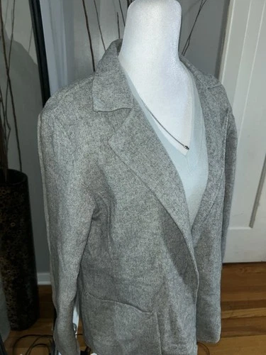 Kate Hill Blazer 90% Wool Light Gray Women's Size 8P - photo 3