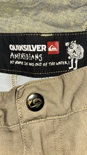 Quiksilver Men's Corduory Flat Front Shorts Beige Khaki, Casual - photo 3