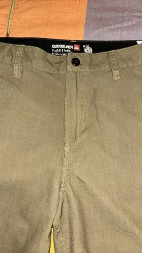 Quiksilver Men's Corduory Flat Front Shorts Beige Khaki, Casual - photo 4