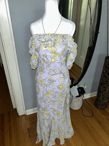 Lulu's Yellow Floral Backless Maxi Dress Size S - photo 5