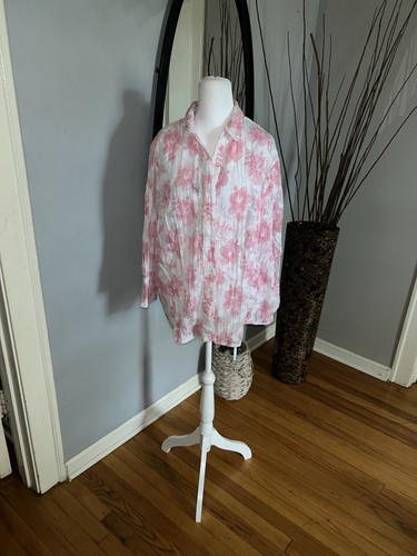 Tantrums Pink Floral Men's Button Down Shirt Size XXL
