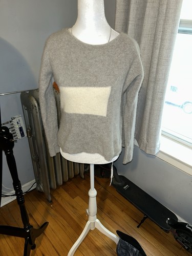 7Seasons Cashmere Gray & Cream Sweater S