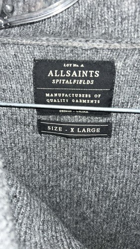 AllSaints Men's Charcoal Gray Long Sleeve Sueter XL - photo 5