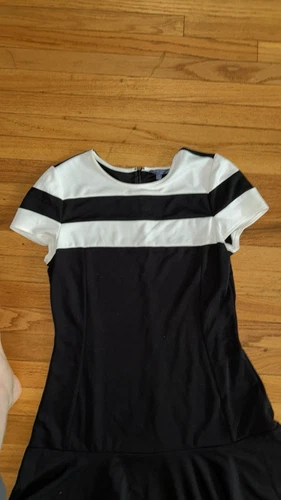 PETER SOM Dress Black White Retro Mod Mermaid Size 10 - photo 3