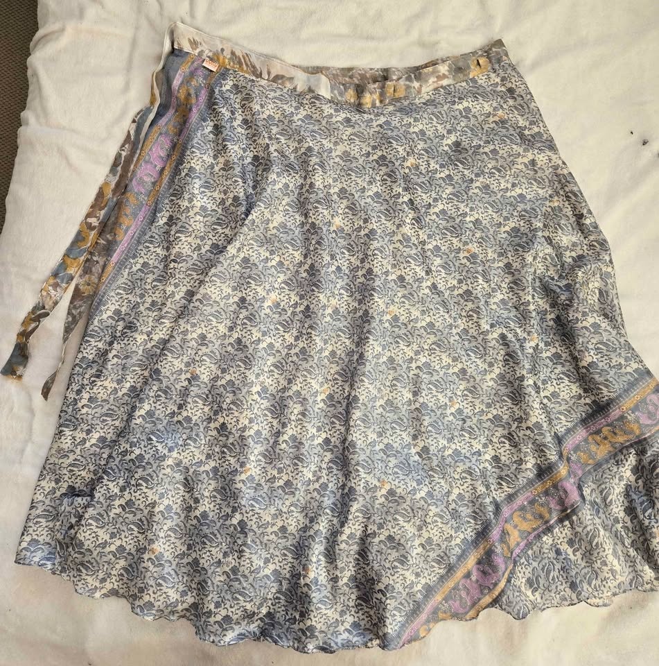 Reversible Silk Wrap Skirt, O/S - photo 2