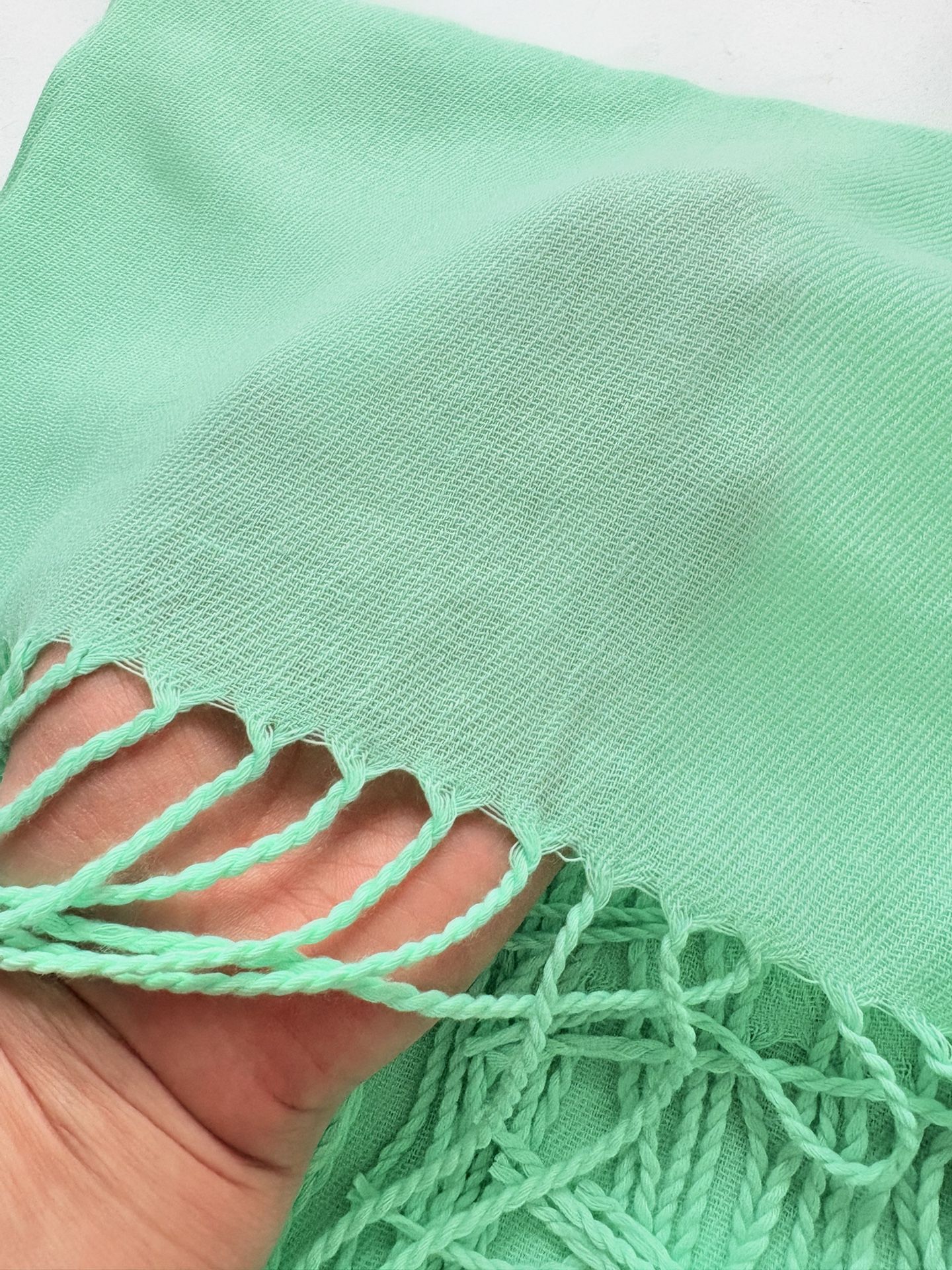Solid Color long cashmere Turkish Scarf Hijab Scarf - photo 3