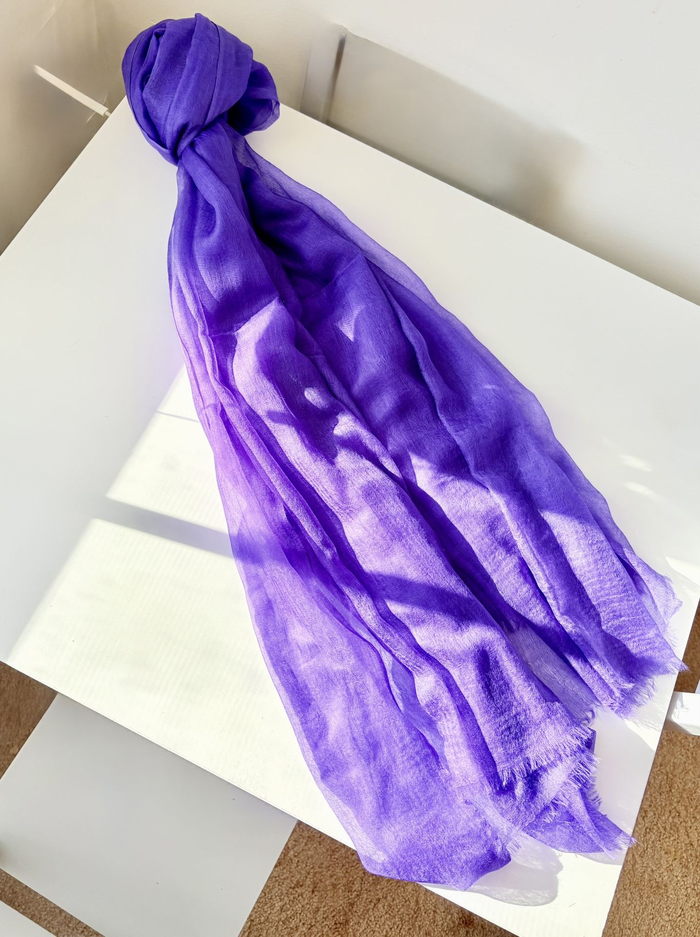 100% Cashmere Featherweight Long scarf - photo 3