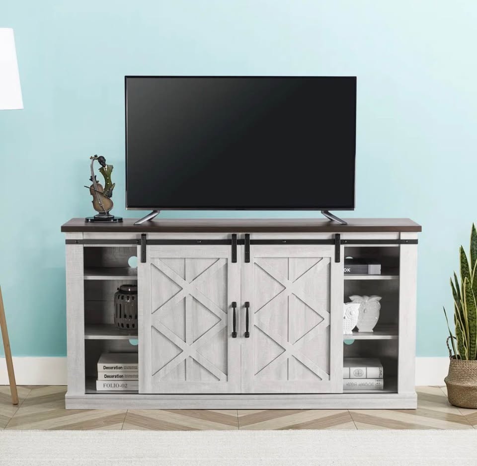 Farmhouse TV Stand / Sideboard / Credenza – Barn Door | Fits TVs - photo 3