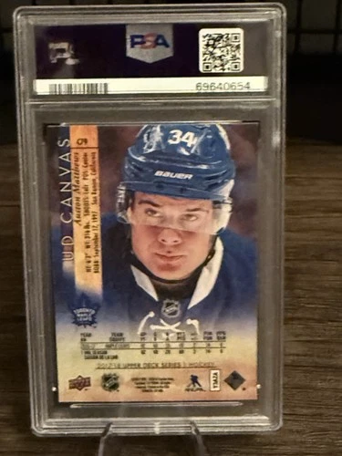 2017-18 UD SERIES 1 - AUSTON MATTHEWS 2ND YEAR CANVAS #C79 - PSA - photo 2