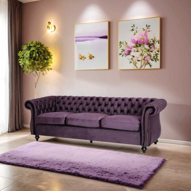 Glidden 84.5'' 3-Seater Velvet Sofa