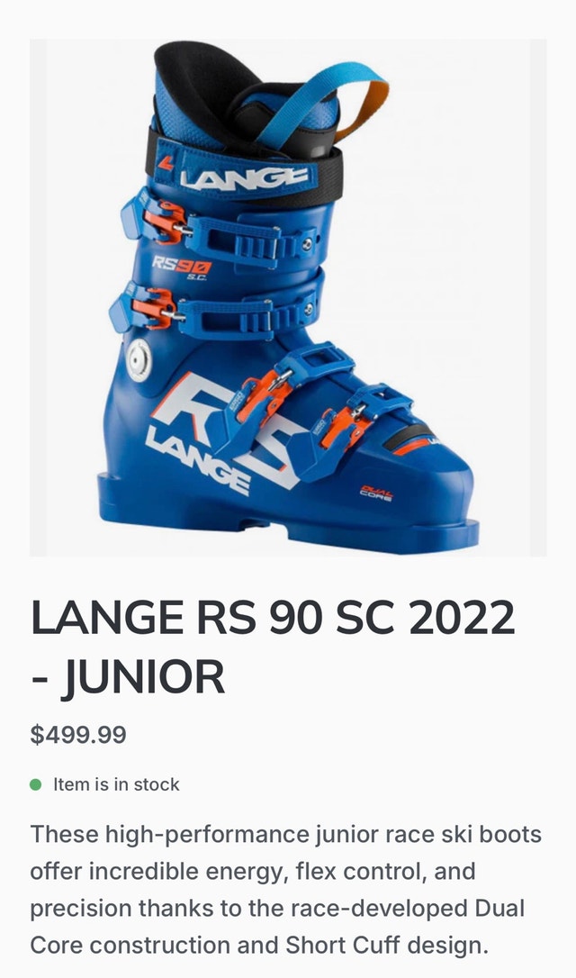 Junior ski boot, Lange RS 90, size: 27.5 - photo 5
