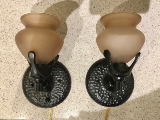 Restoration Hardware RH Art Deco Bronze Wall Sconces / Lights