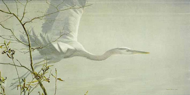 Robert Batement signed numbered print Great Blue Heron