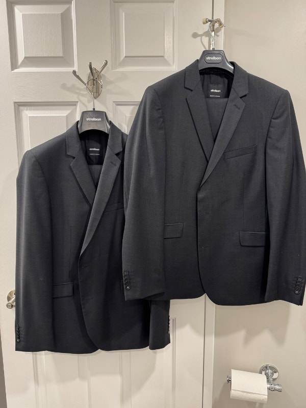 Strellson Men's 100% wool suit, Dark Grey NEW size 40 (Euro 50) - photo 3
