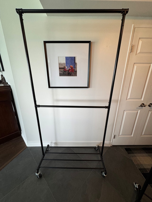 Large Garment Rack 50” w x  78" h, heavy weight 160lb capacity