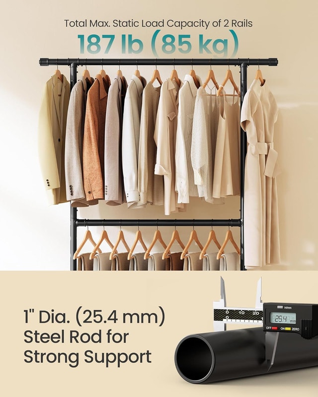 Large Garment Rack 50” w x  78" h, heavy weight 160lb capacity - photo 4