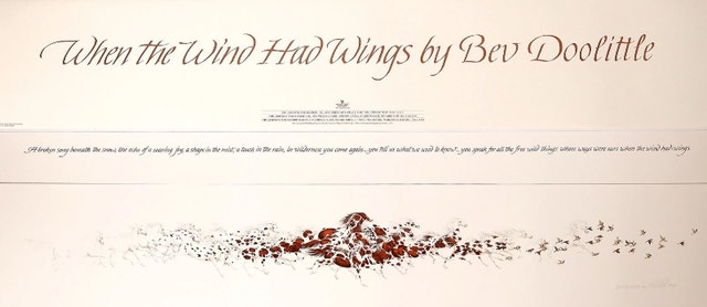 Bev Doolittle When the Wind Had Wings Signed Ltd. Edition Print
