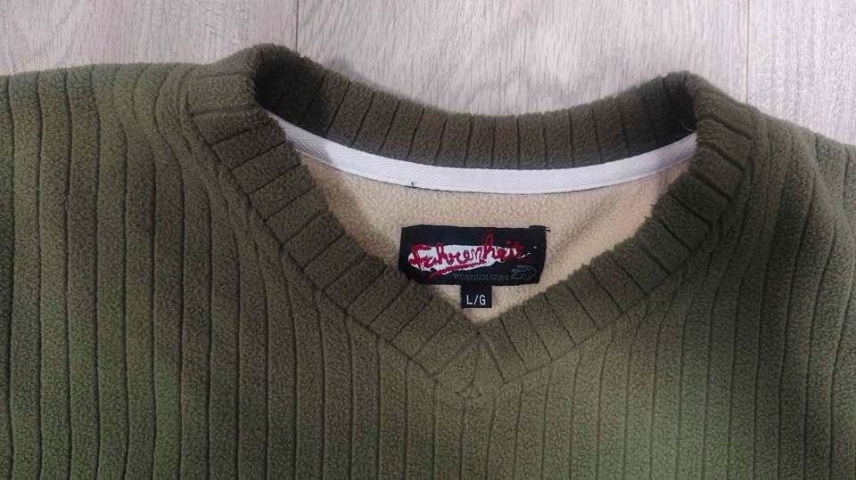 Green Fleece Sweater by Fahrenheit, Size L - photo 2