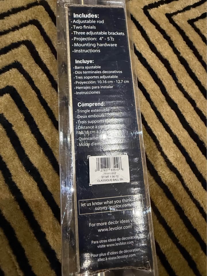 Curtain Rod Set - Satin Nickel (SN) finish - NEW - photo 3