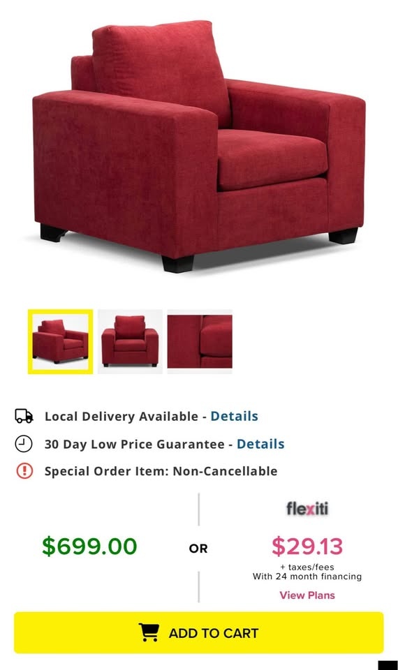 Red Fava chair - photo 2