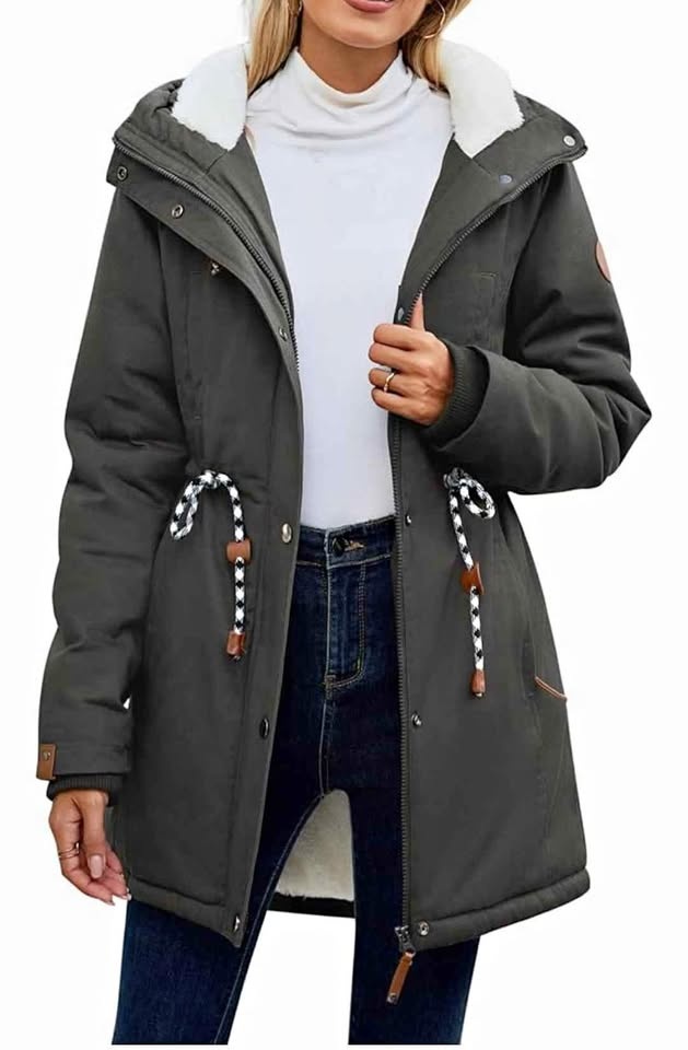 Winter women fleece lined jacket
