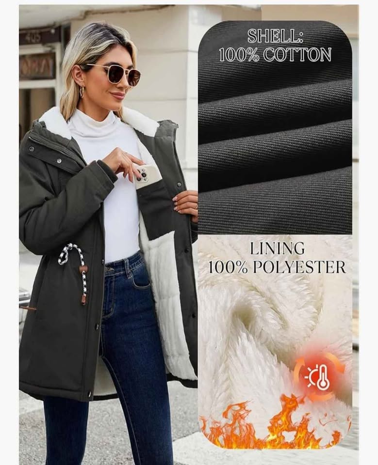 Winter women fleece lined jacket - photo 2