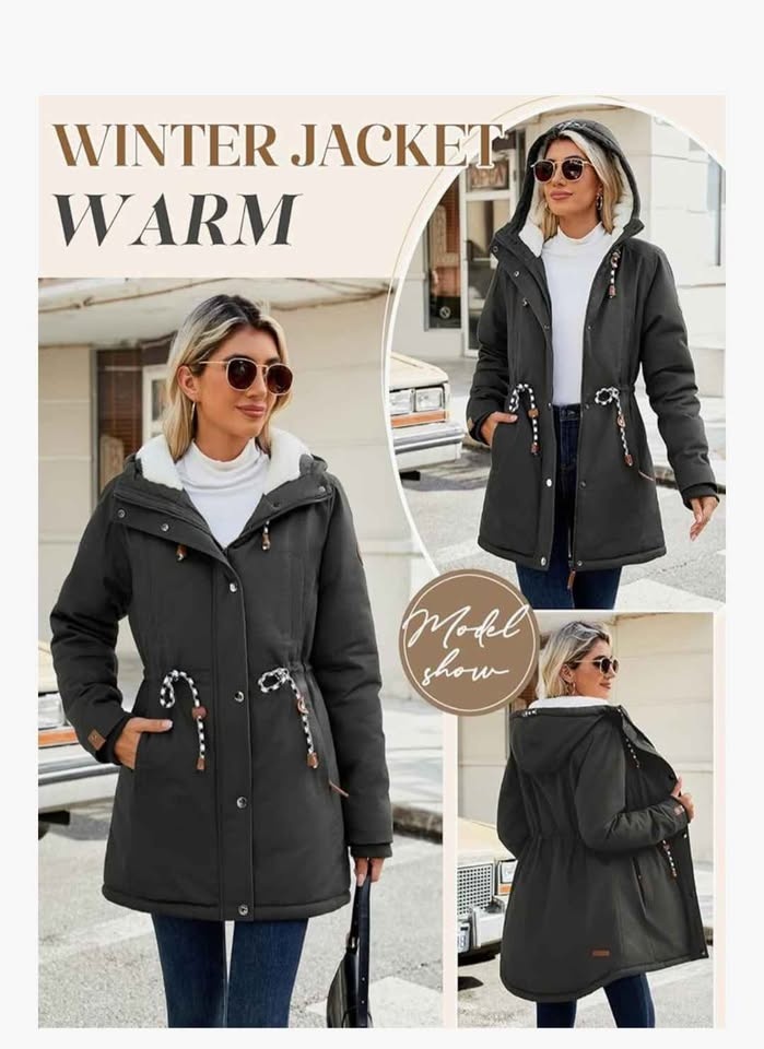 Winter women fleece lined jacket - photo 3