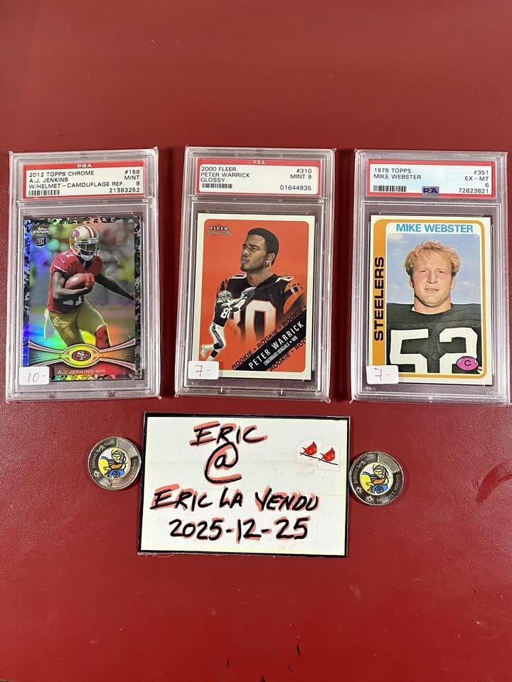 18$ 3 x Football Graded Cards PSA 6 & 9