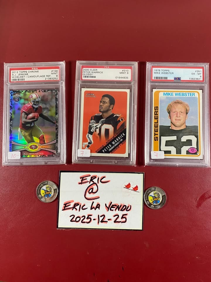 18$ 3 x Football Graded Cards PSA 6 & 9 - photo 2
