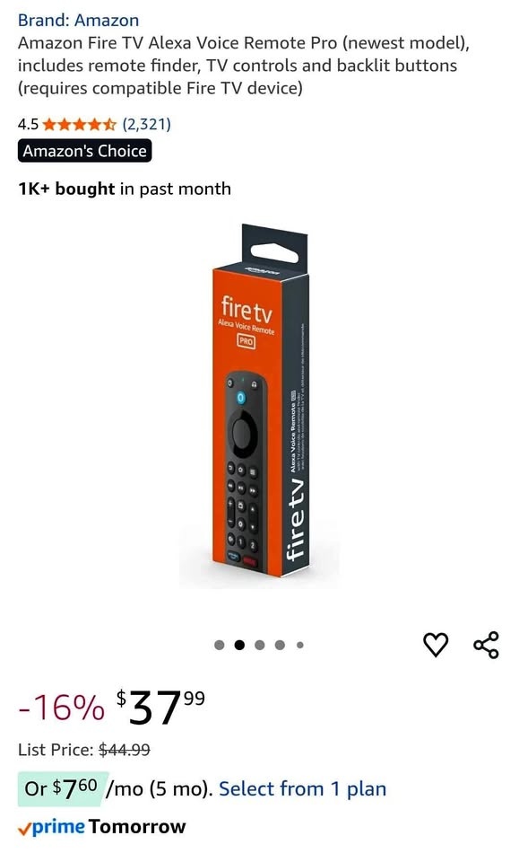 Brand New fire tv remote