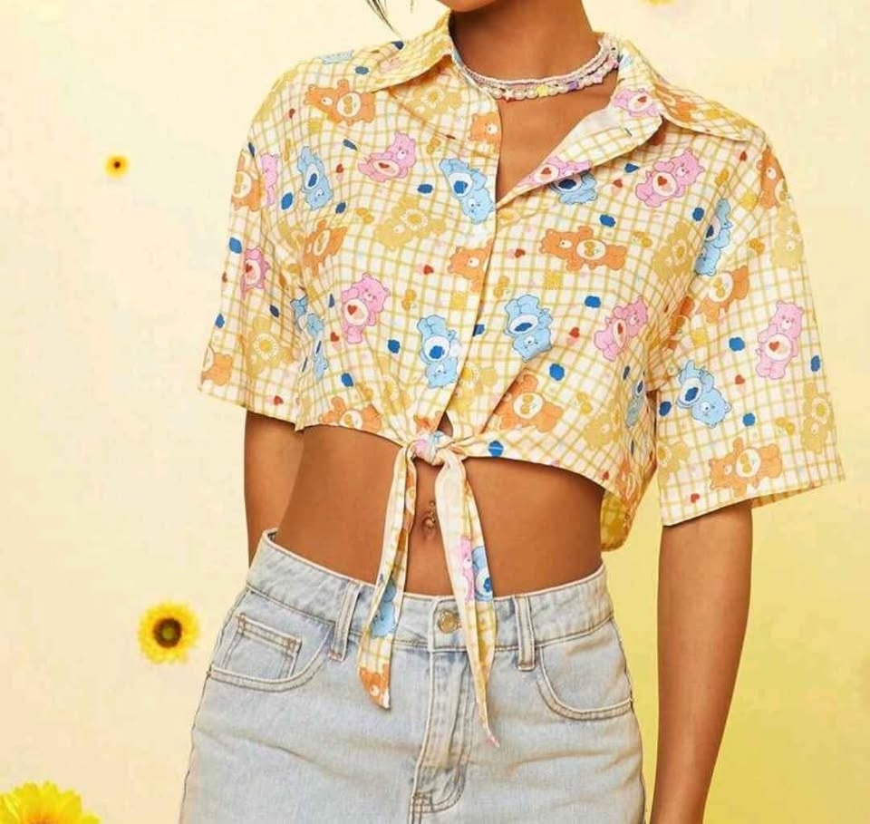 Cute Care Bears Crop Top Shirt * Nostalgia * Summer * NEW - photo 3
