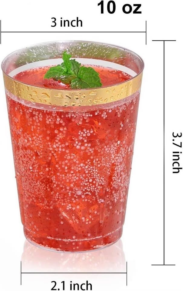 DaYammi 200 Pack Gold Plastic Cups - photo 2
