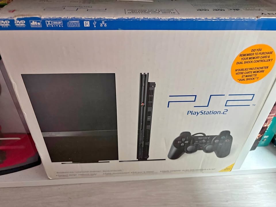 Sony PlayStation 2 PS2 Slim BOX and inserts with Console No cabl