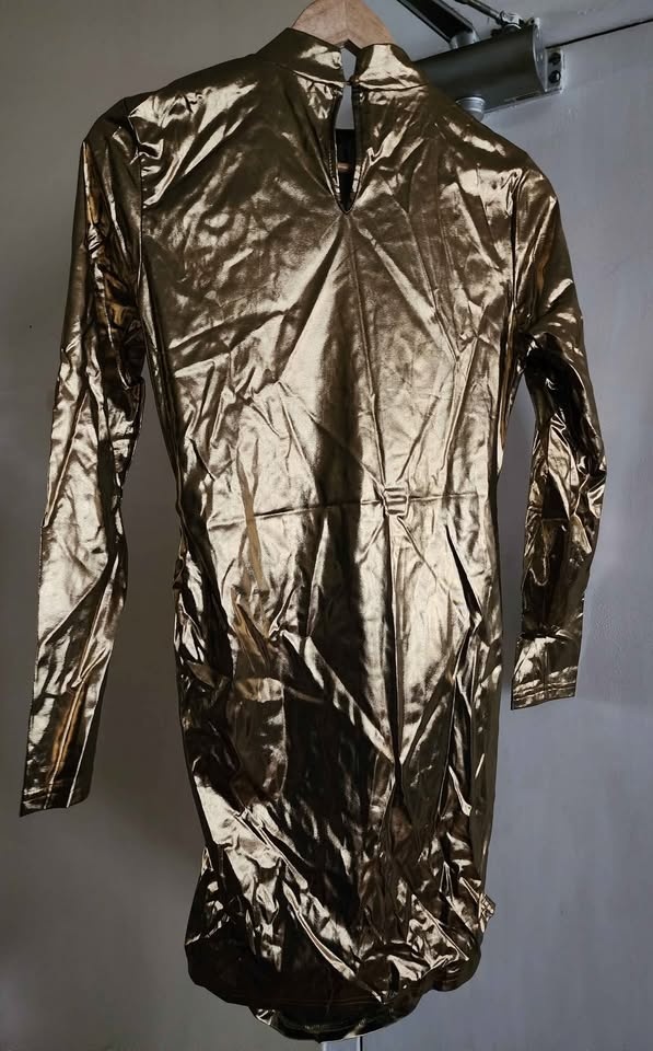 Beautiful Metallic Gold Bodycon Dress * Party * Clubbing * NEW - photo 4
