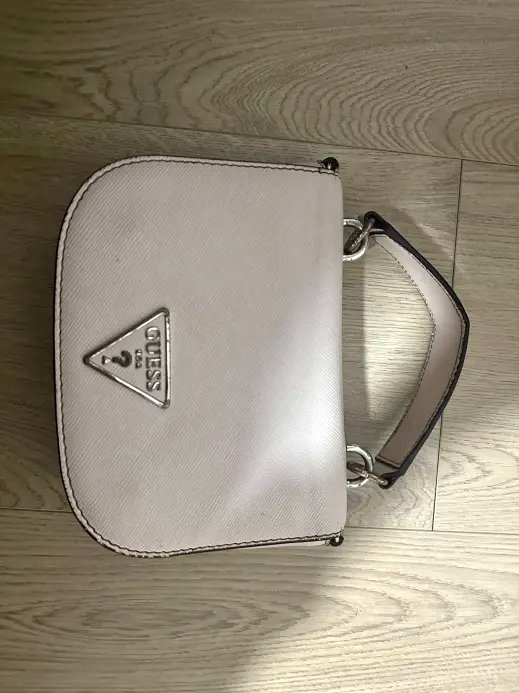 Guess Saffiano Faux-Leather Crossbody Bag - Soft Pink