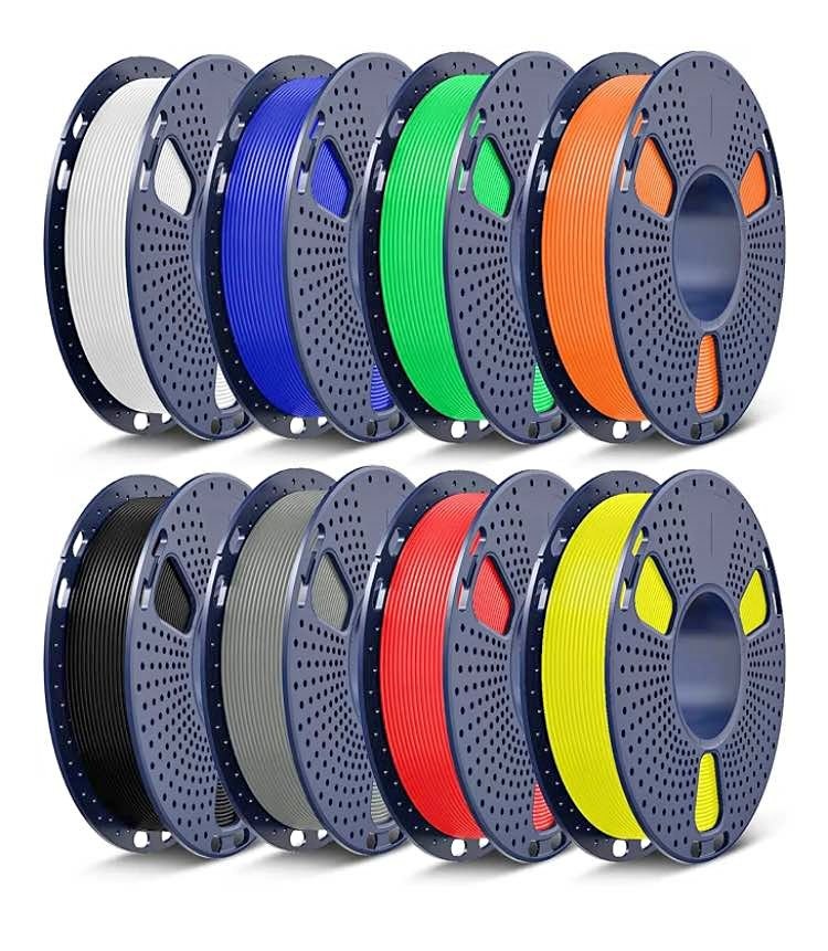 3D Printer Filament Bundle Multicolor, Vacuum Packed, 2kg