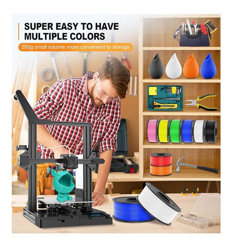 3D Printer Filament Bundle Multicolor, Vacuum Packed, 2kg - photo 3