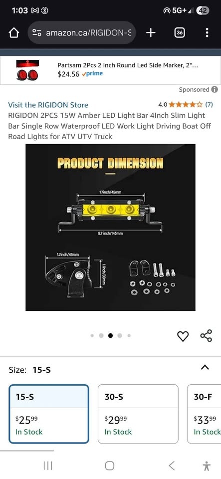2 pc 15W Led lights with wiring harness kit - photo 4