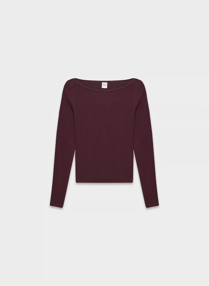Aritzia HomeStretch™ Rib Airwave Boatneck Longsleeve Size M NWT - photo 4